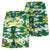 Custom Green White Gold Camo Basketball Shorts