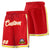 Custom Red Gold2-White Sport Basketball Shorts