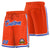 Custom Orange Blue-White Sport Basketball Shorts