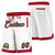 Custom White Red Personalized Basketball Shorts