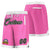 Custom Pink White Personalized Basketball Shorts