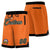 Custom Orange Black Personalized Basketball Shorts