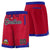 Custom Maroon Blue Personalized Basketball Shorts