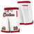 Custom White Red Personalized Basketball Shorts