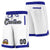 Custom White Blue Personalized Basketball Shorts