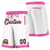 Custom White Pink Personalized Basketball Shorts