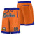 Custom Orange Blue Personalized Basketball Shorts