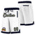 Custom White Navy Personalized Basketball Shorts