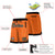 Custom Orange Black Personalized Basketball Shorts