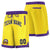 Custom Gold-2 Purple Personalized Basketball Shorts