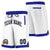 Custom White Blue Personalized Basketball Shorts