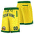 Custom Gold-2 Kelly Green Personalized Basketball Shorts