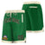 Custom Kelly Green Cream Personalized Basketball Shorts