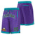 Custom Purple Aqua Personalized Basketball Shorts