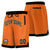 Custom Orange Black Personalized Basketball Shorts