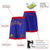 Custom Blue Red Personalized Basketball Shorts