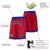 Custom Maroon Blue Personalized Basketball Shorts