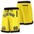 Custom Gold-2 Black Personalized Basketball Shorts