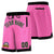 Custom Pink Black Personalized Basketball Shorts