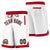 Custom White Red Personalized Basketball Shorts