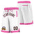 Custom White Pink Personalized Basketball Shorts