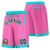 Custom Pink Aqua Personalized Basketball Shorts