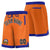 Custom Orange Blue Personalized Basketball Shorts