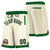 Custom Cream Kelly Green Personalized Basketball Shorts