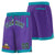 Custom Purple Aqua Personalized Basketball Shorts