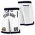 Custom White Navy Personalized Basketball Shorts