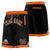 Custom Black Orange Personalized Basketball Shorts