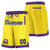 Custom Gold-2 Purple Personalized Basketball Shorts