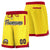 Custom Gold-2 Red Personalized Basketball Shorts