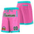 Custom Pink Aqua Personalized Basketball Shorts