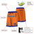 Custom Orange Blue Personalized Basketball Shorts