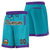 Custom Aqua Purple Personalized Basketball Shorts