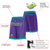 Custom Purple Aqua Personalized Basketball Shorts