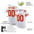 Custom White Orange-Yellow Mesh Authentic Football Jersey