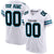 Custom White Black-Blue Mesh Authentic Football Jersey