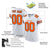 Custom White Orange-Black Mesh Authentic Football Jersey