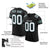 Custom Black White Mesh Authentic Football Jersey