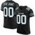 Custom Black White Mesh Authentic Football Jersey