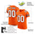 Custom Orange White-Navy Mesh Authentic Football Jersey