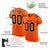 Custom Orange Black-White Mesh Authentic Football Jersey