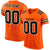 Custom Orange Black-White Mesh Authentic Football Jersey