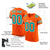 Custom Orange Aqua-White Mesh Authentic Football Jersey