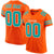 Custom Orange Aqua-White Mesh Authentic Football Jersey