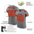 Custom Gray Orange-Brown Mesh Authentic Football Jersey