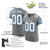 Custom Gray White-Blue Mesh Authentic Football Jersey