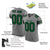 Custom Gray Green-Black Mesh Authentic Football Jersey